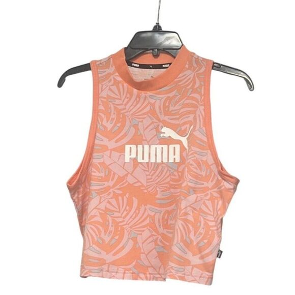 Puma Women's Floral-Vibes AOP Top, Peach Pink, Sz. L - Picture 5 of 8